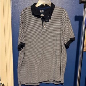Croft&Barrow Men's Polo Shirt - Black and White Stripes